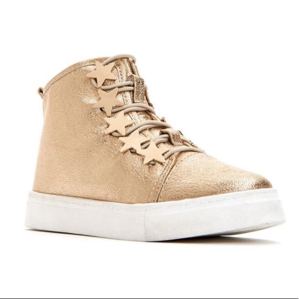 Katy Perry’s Astrea metallic high top sneakers